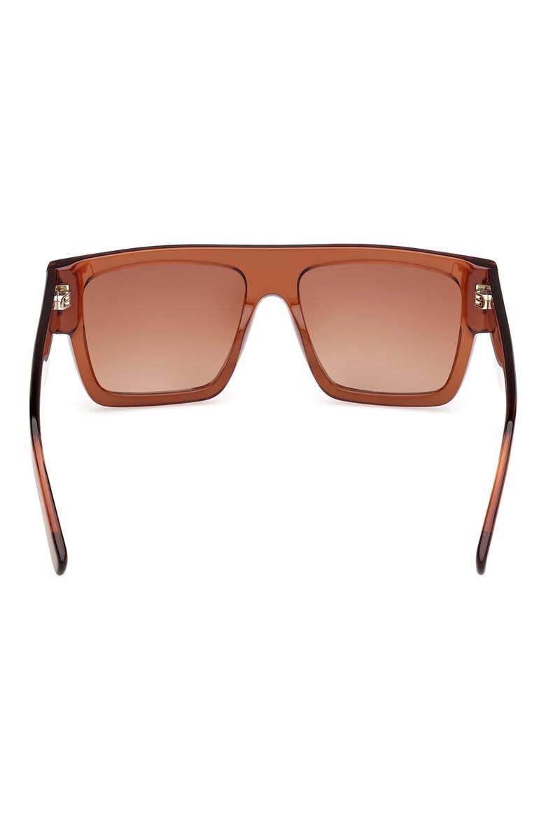 54mm Rectangular Sunglasses, Alternate, color, LIGHT BROWN / GRADIENT BROWN