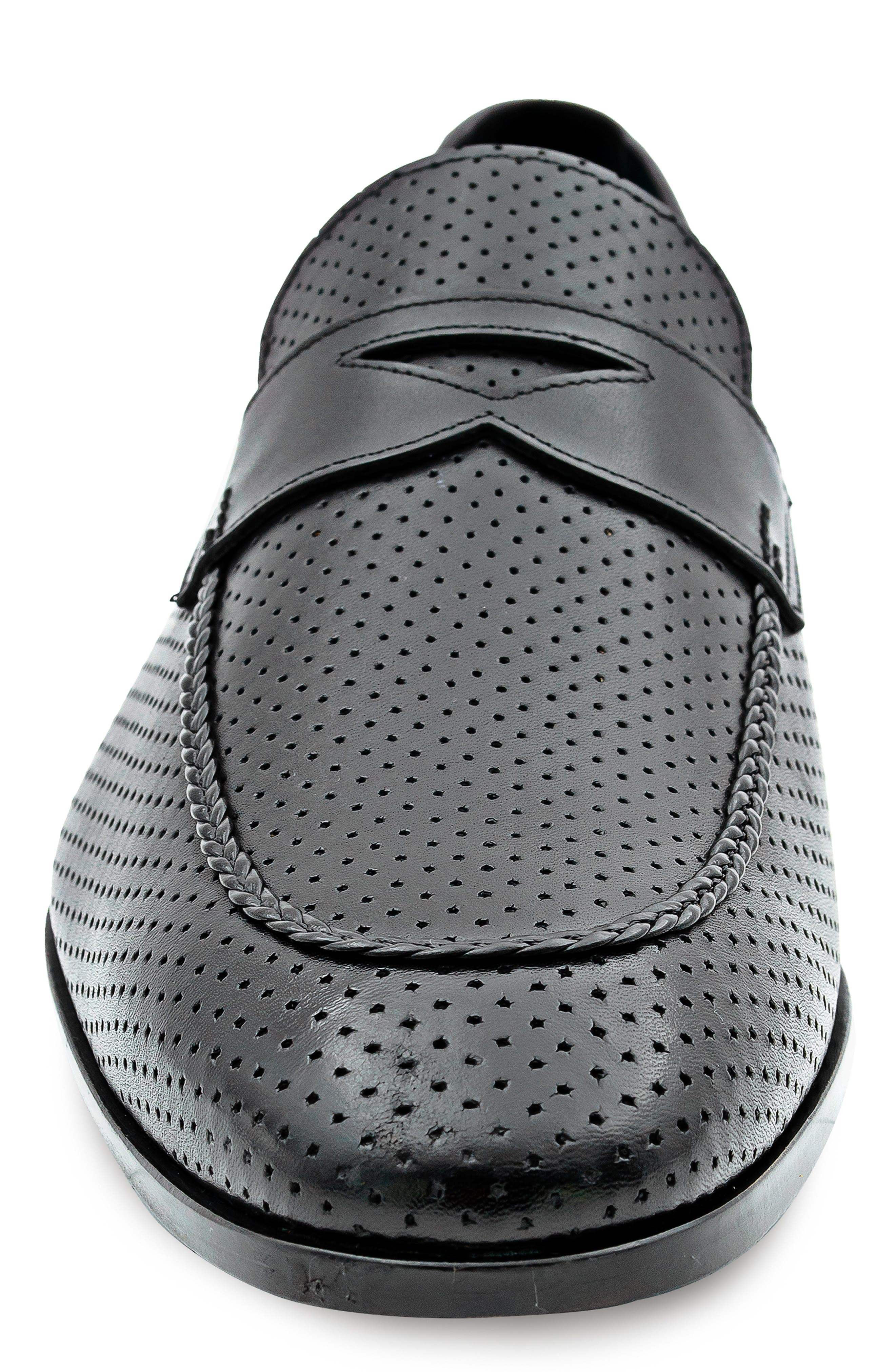 Mezlan Cueva Perforated Penny Loafer, Alternate, color, 