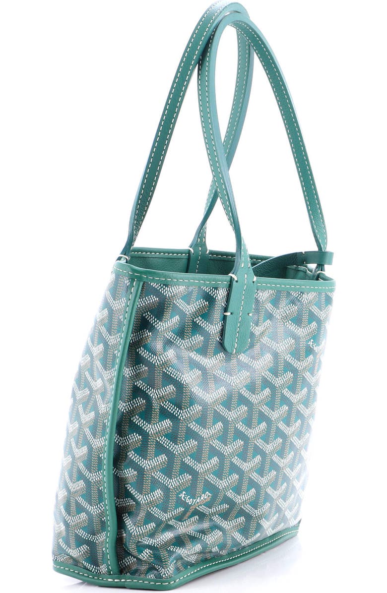 Pre-Owned Goyard Anjou Reversible Tote Coated Canvas Mini, Alternate, color, Green