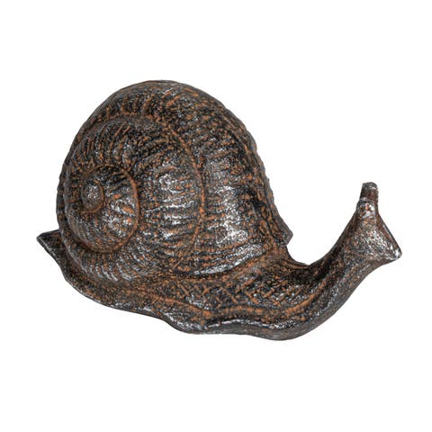Cast Metal Snail Accent Décor, Rust