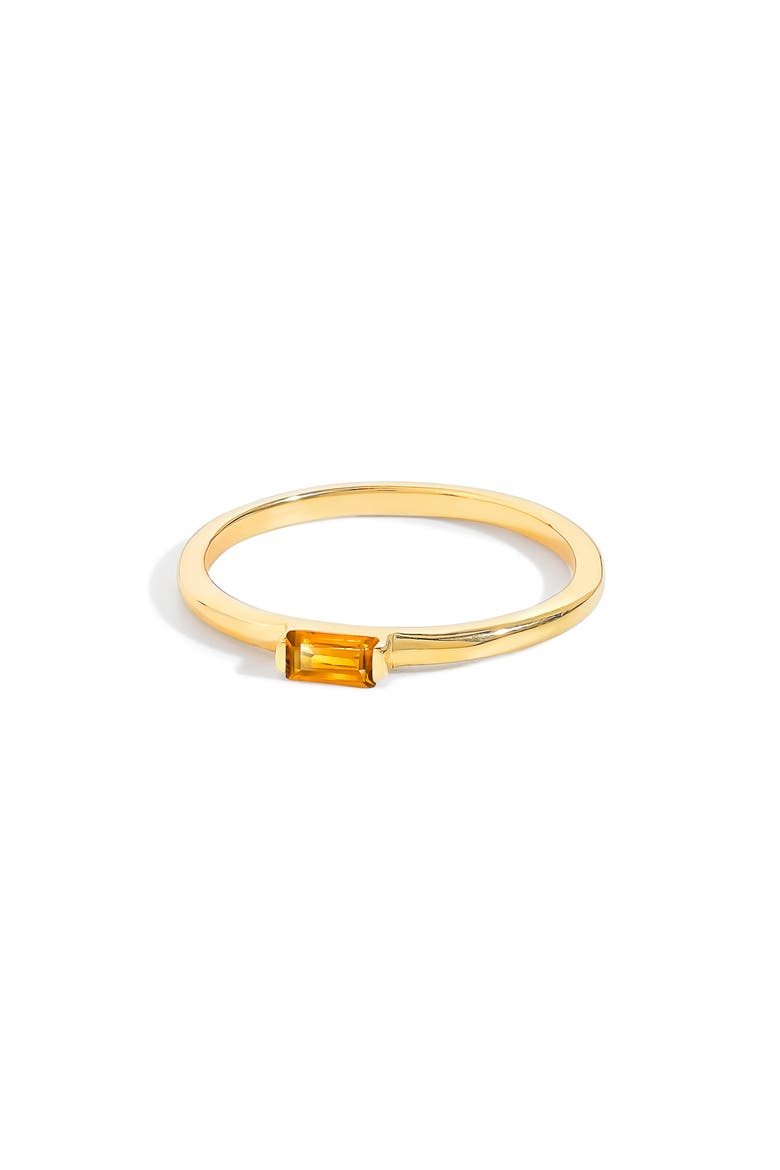 Baguette Gemstone Ring, Alternate, color, YELLOW