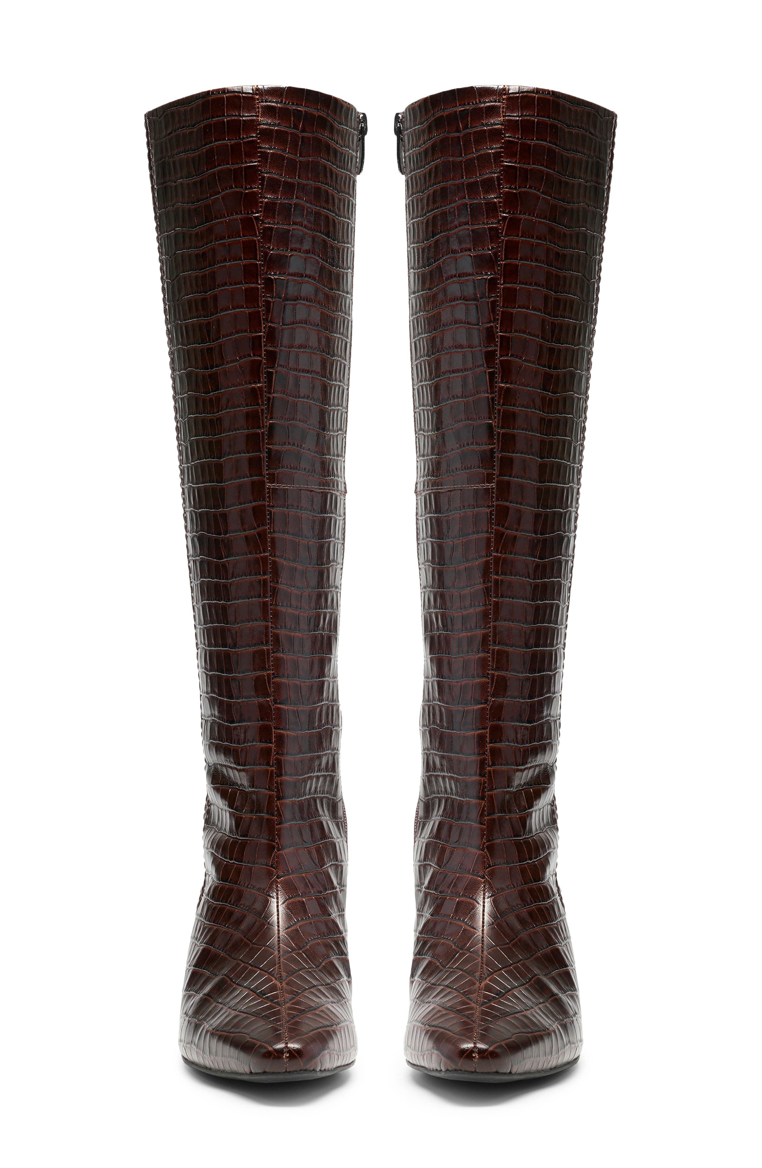 Edina Tall Leather Boot, Alternate, color, BROWN LEATHER