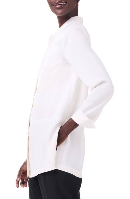 Nic + Zoe Nic+zoe Crepe Mix Button-up Shirt In Classic Cream