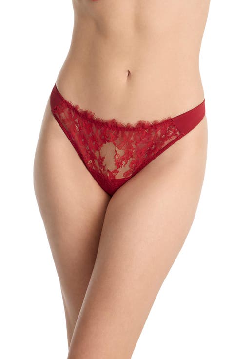 Entice Lace Front Thong