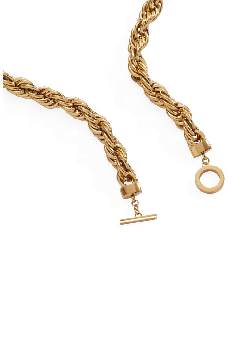 Large Rope Chain Toggle Necklace, Alternate, color, Gold