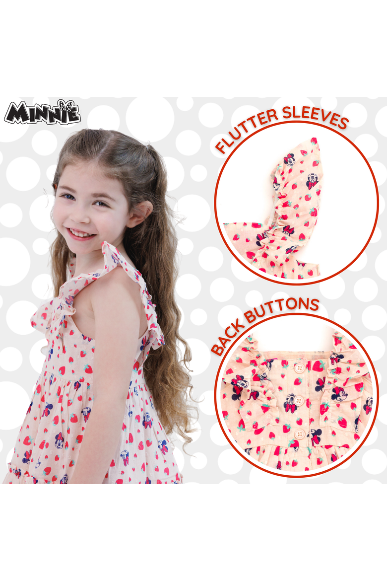 Minnie Mouse Sleeveless Flare Dress, Alternate, color, Peach Minnie Mouse