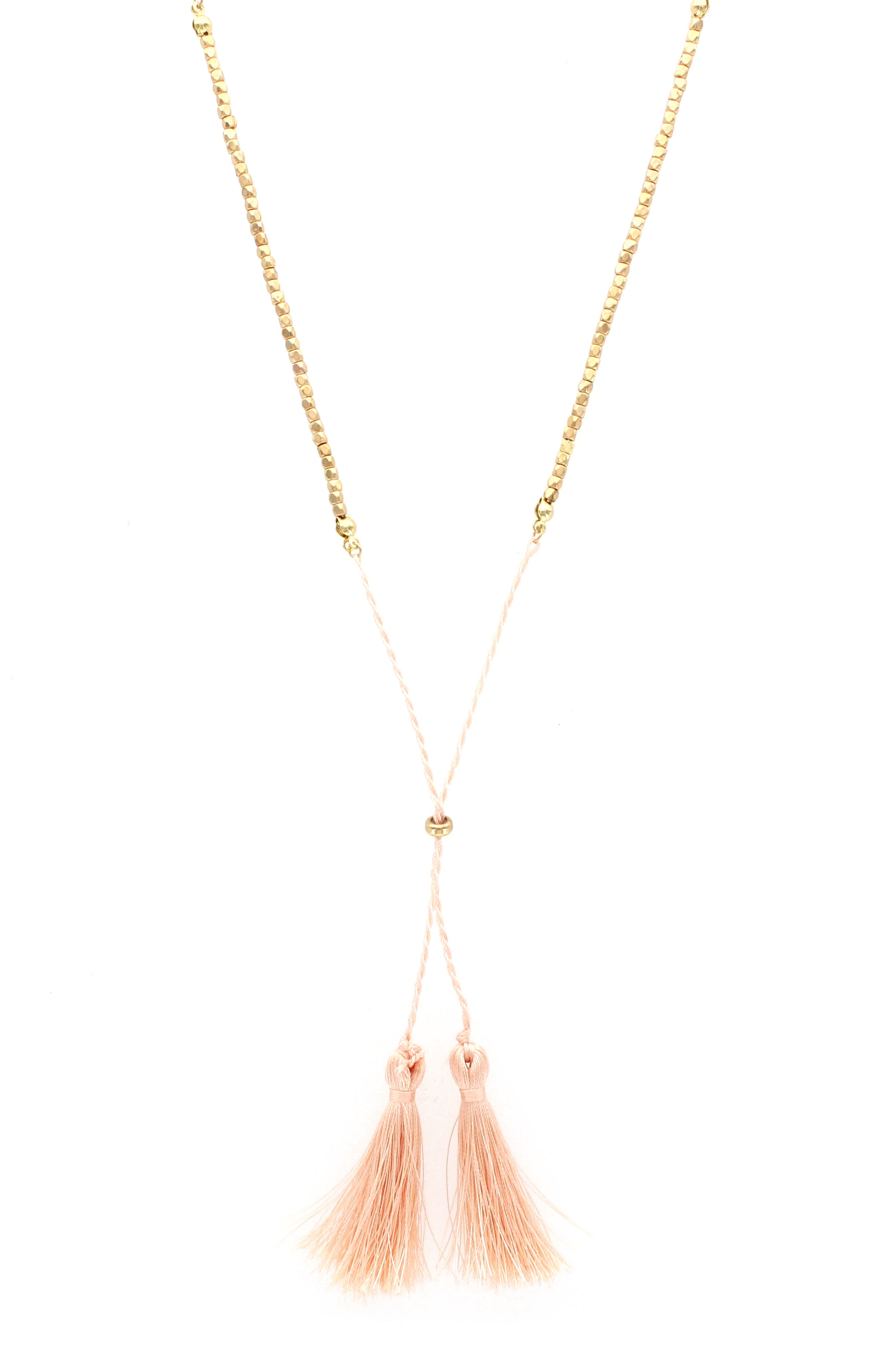 OLIVIA WELLES Tassel Pendant Necklace