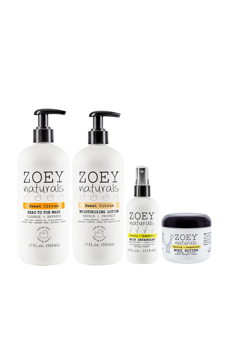 Zoey Naturals Sweet Citrus Nourishing Care Essentials, Main, color, Yellow