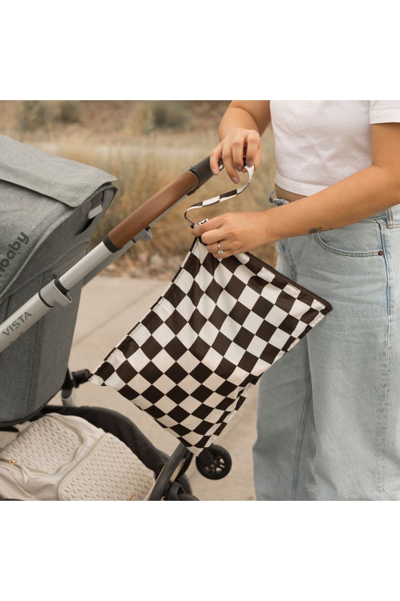 Mess-Proof Waterproof Washable Baby/Toddler Wet Bags - Solids, Alternate, color, Black, Green Checkers
