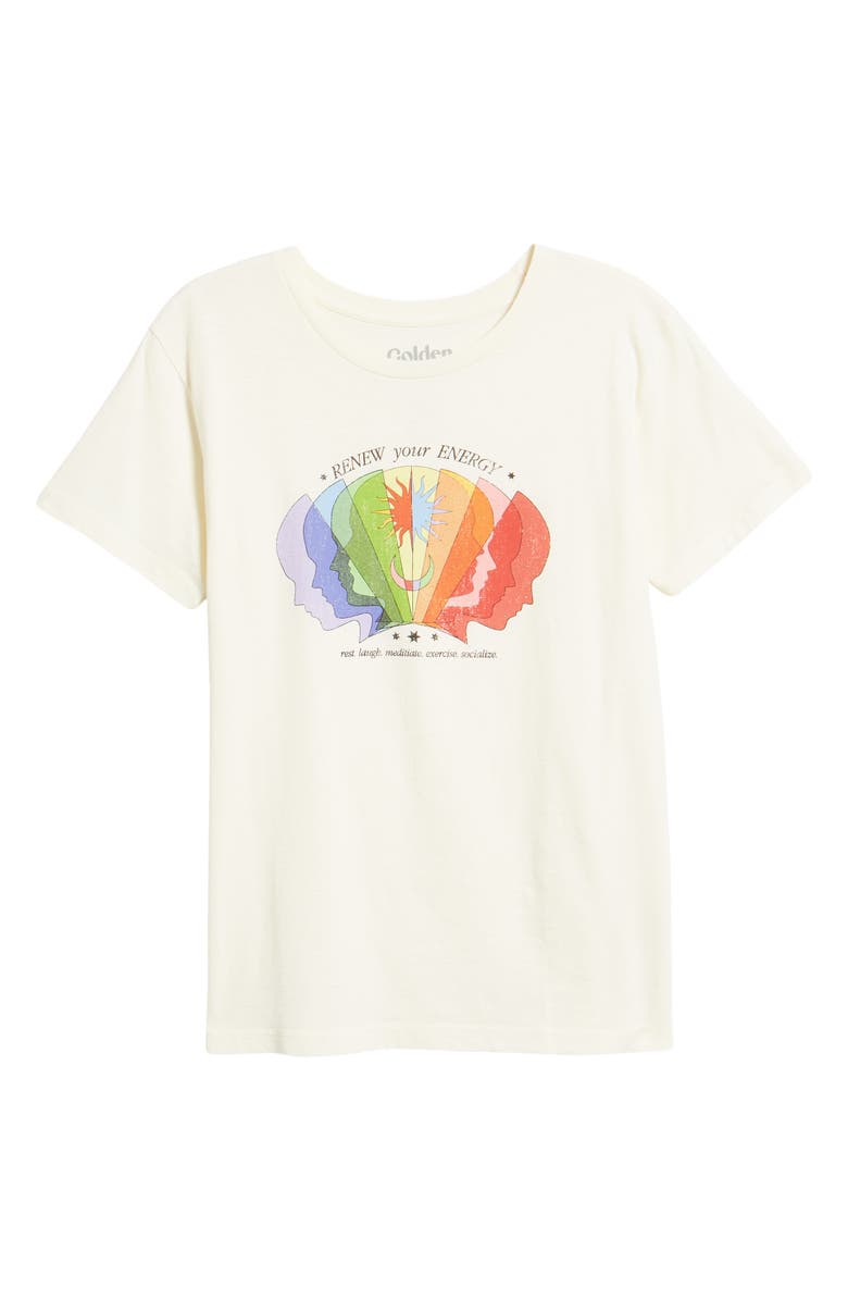 GOLDEN HOUR Rainbow Renew Energy Cotton Graphic T-Shirt, Alternate, color, 