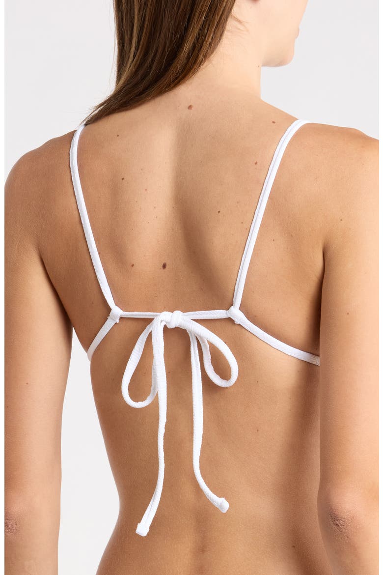 Haliewa Built Up Triangle Bikini Top, Alternate, color, BRIGHT WHITE