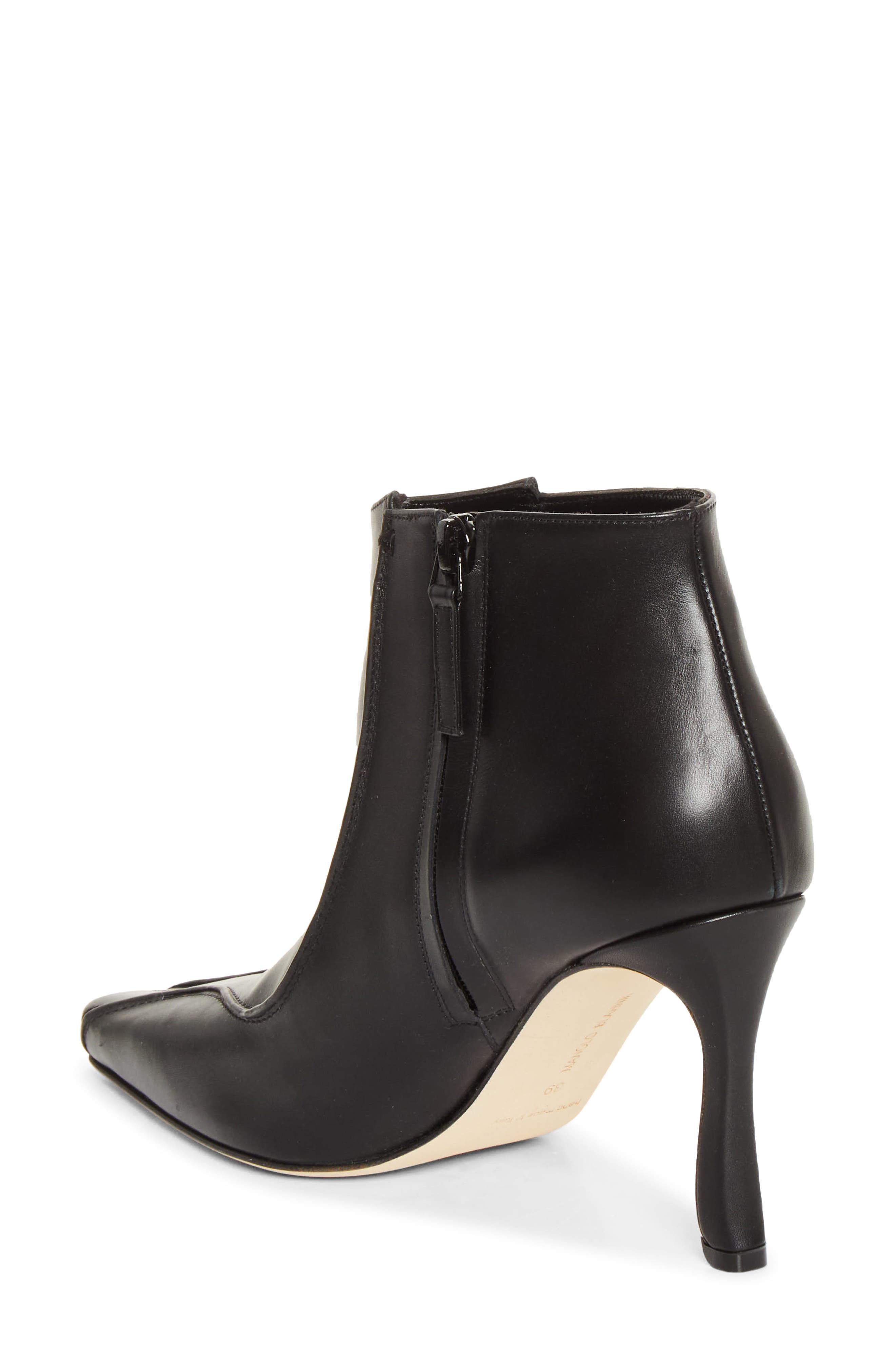 Milleta Almond Toe Bootie, Alternate, color, BLACK