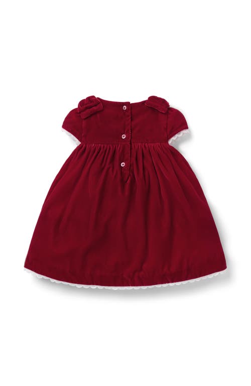 Janie And Jack The Holiday Velvet Baby Dress In Red