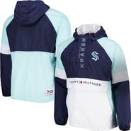 Tommy Hilfiger Men's Tommy Hilfiger Deep Sea Blue/White Seattle Kraken Raglan Half-Zip Jacket