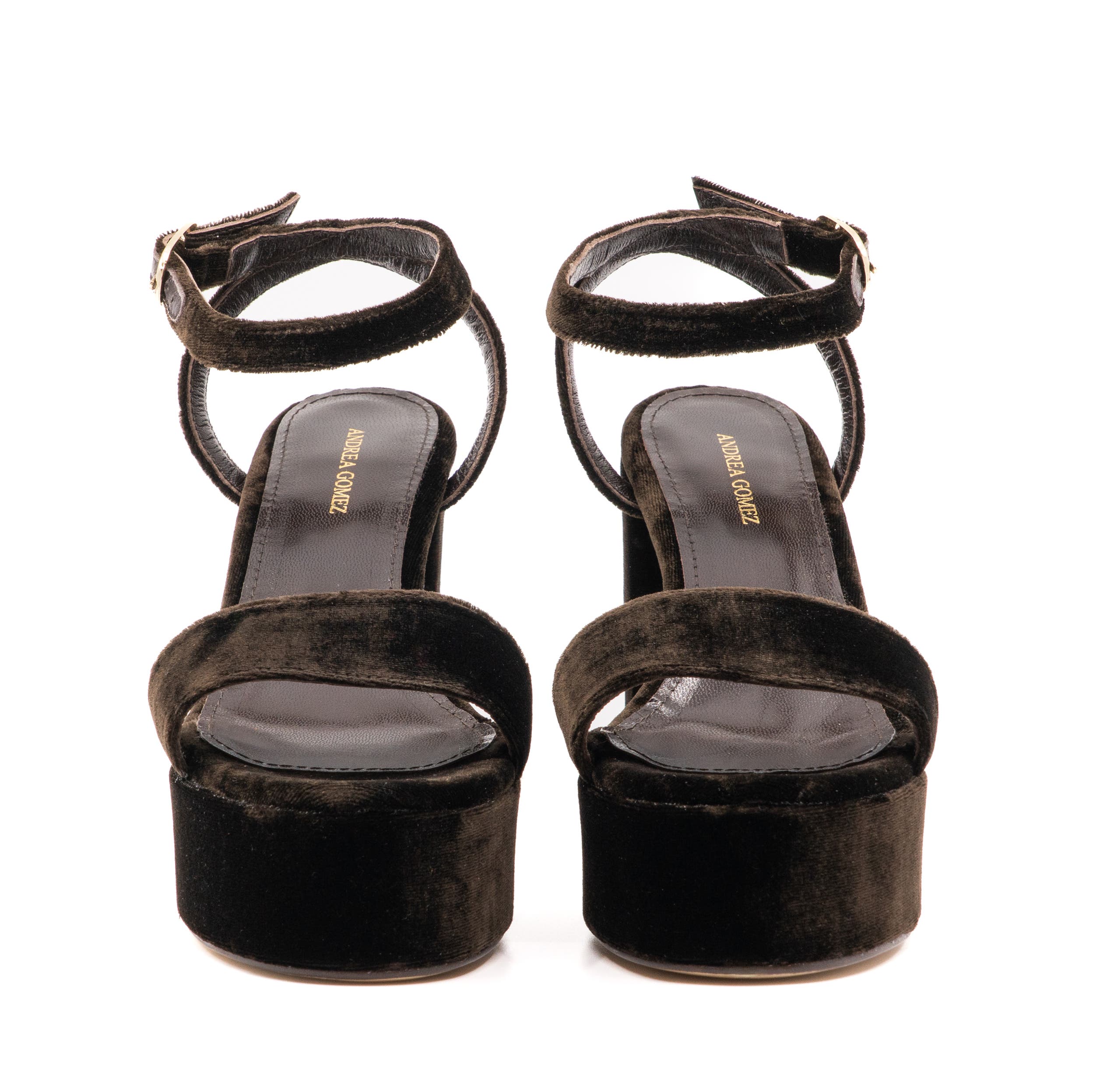 Andrea Gomez Becka Velvet Sandal, Alternate, color, Chocolate