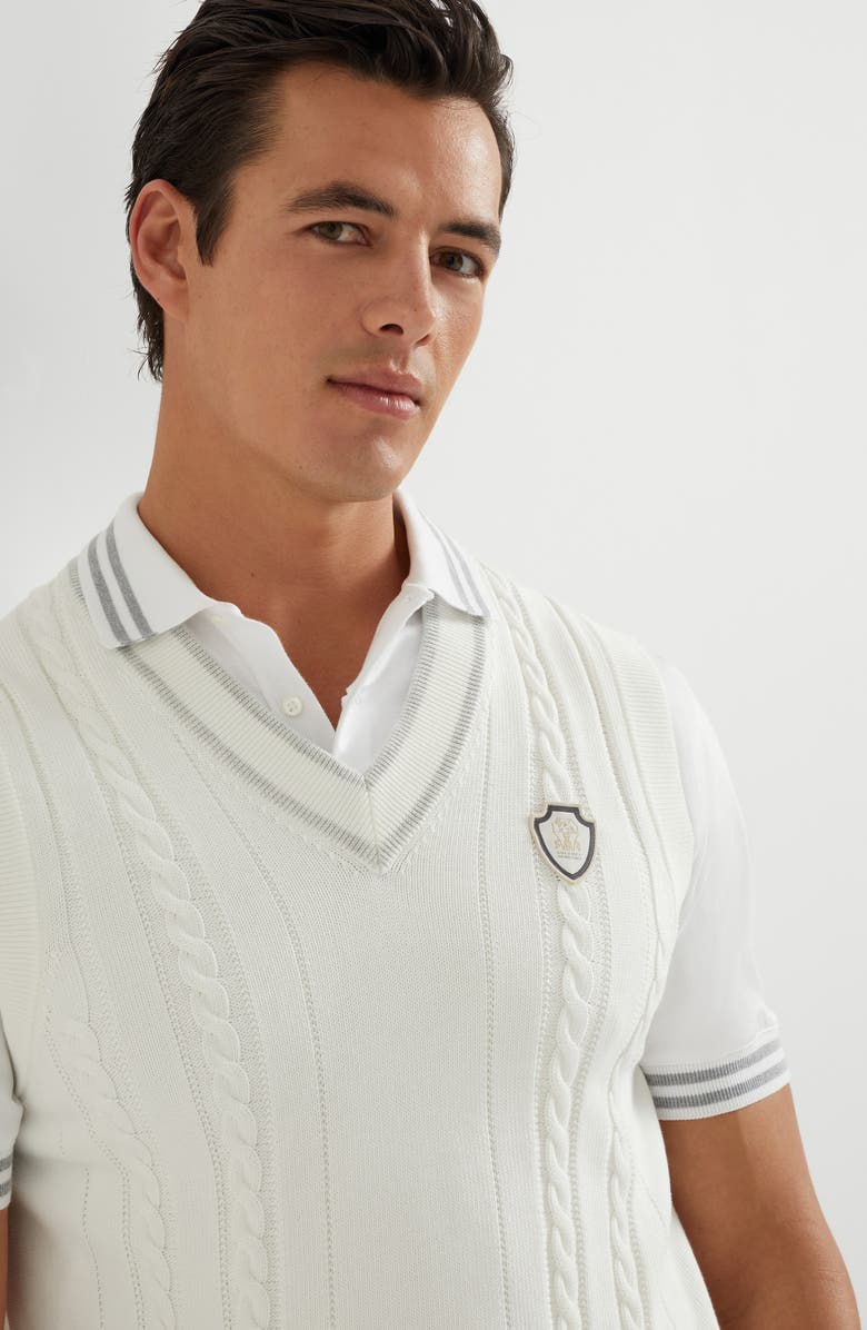 Brunello Cucinelli Cable knit sweater vest, Alternate, color, 