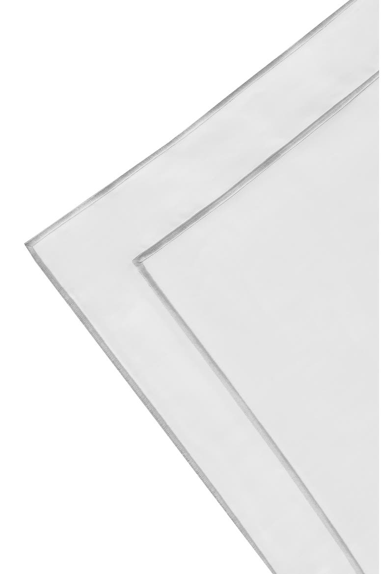 Framed Sateen 2-Pack 600 Thread Count Euro Shams, Alternate, color, GREY