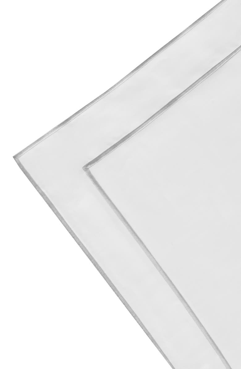 MELANGE HOME Framed Sateen 2-Pack 600 Thread Count Euro Shams, Alternate, color, Grey