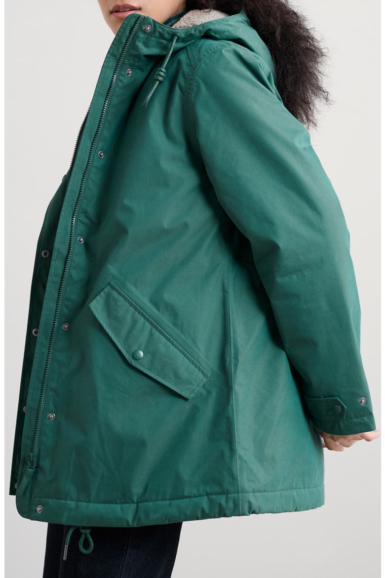 Porth Nanven Waterproof Organic Cotton Blend Raincoat, Alternate, color, GROVE