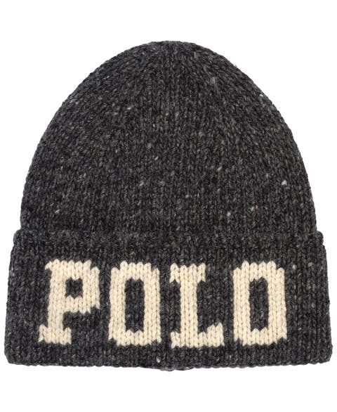 Knit Tweed Polo Beanie