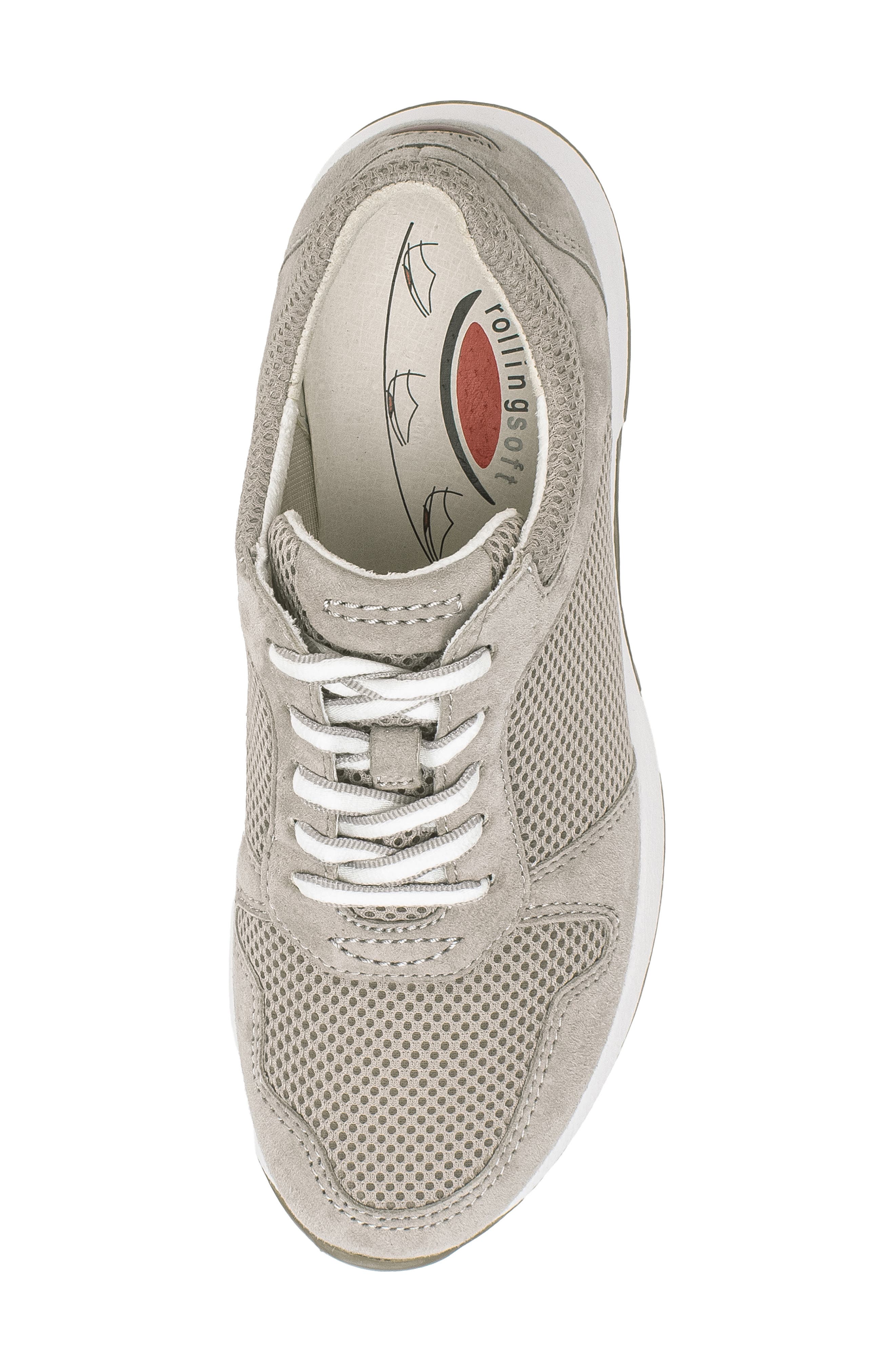 Gabor Mesh Sneaker, Alternate, color, Puder