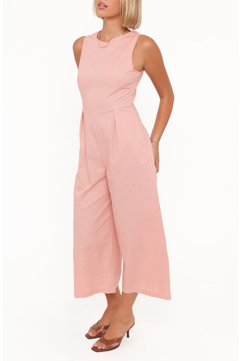 Ester Linen Blend Jumpsuit, Alternate, color, PALE PINK