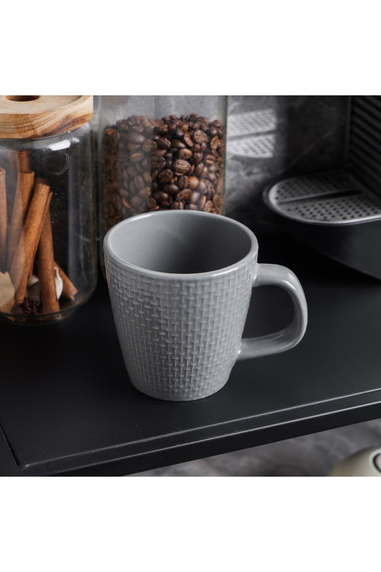 Abigael Stoneware 4-Piece Mug Set, Alternate, color, Gray