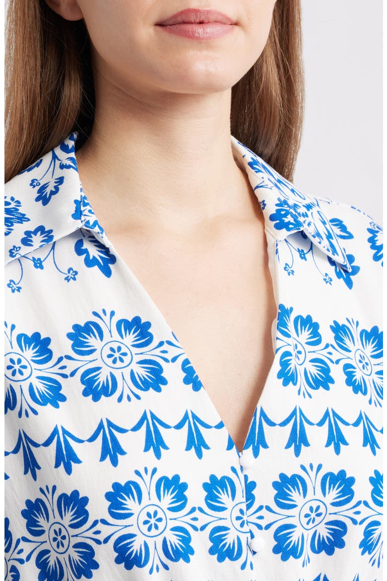 Mixed Paisley Print Dress, Alternate, color, NAVY/ WHITE