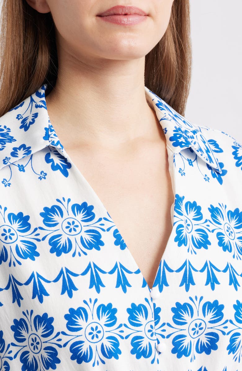 Sam Edelman Mixed Paisley Print Dress, Alternate, color, Navy/ White