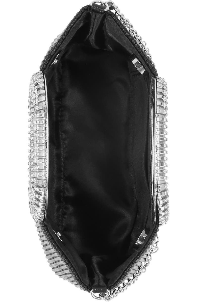 Jessica McClintock Livy Pleated Clutch, Alternate, color, Black