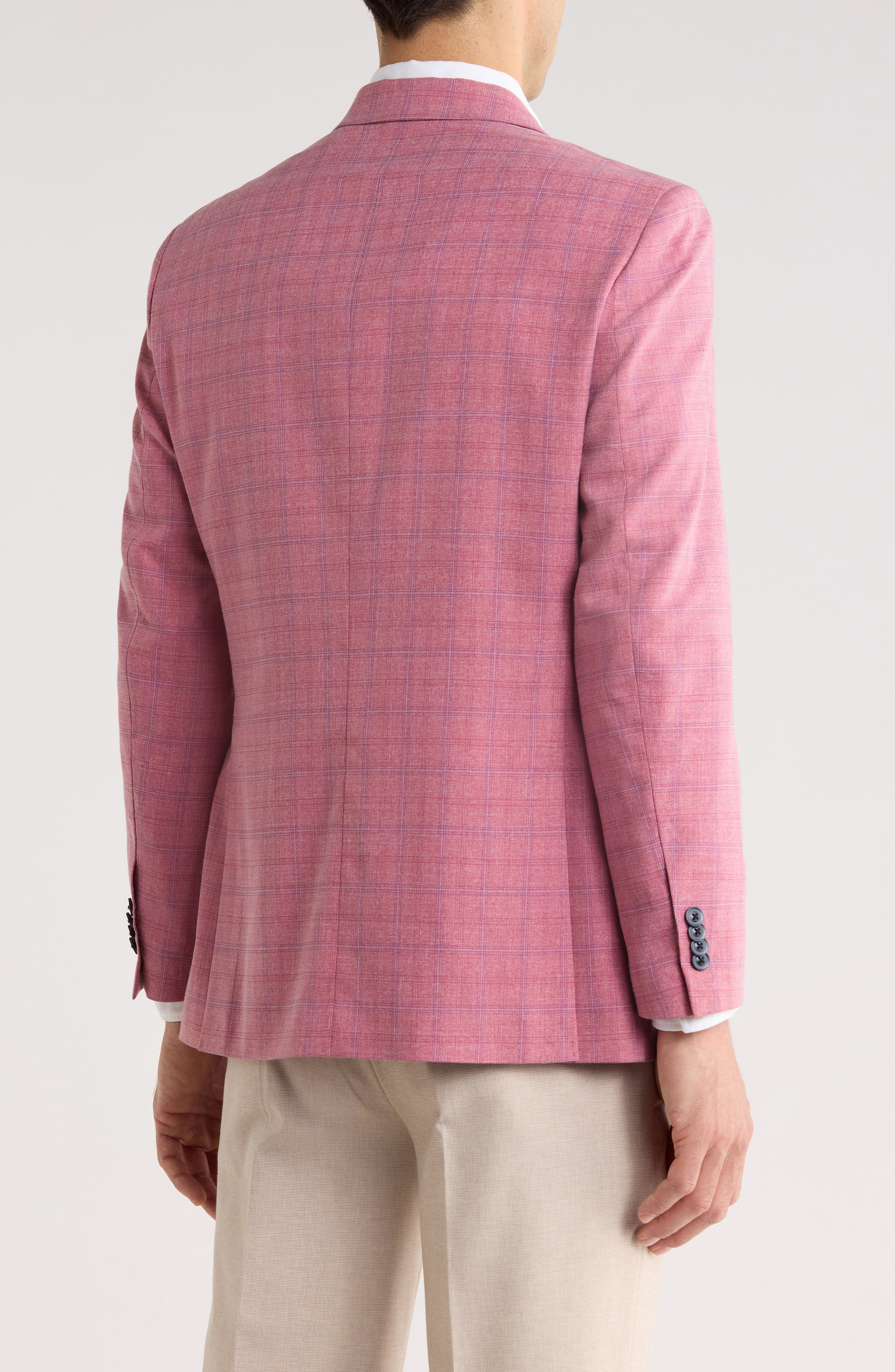 Pink Windowpane Plaid Stretch Sport Coat - image 2