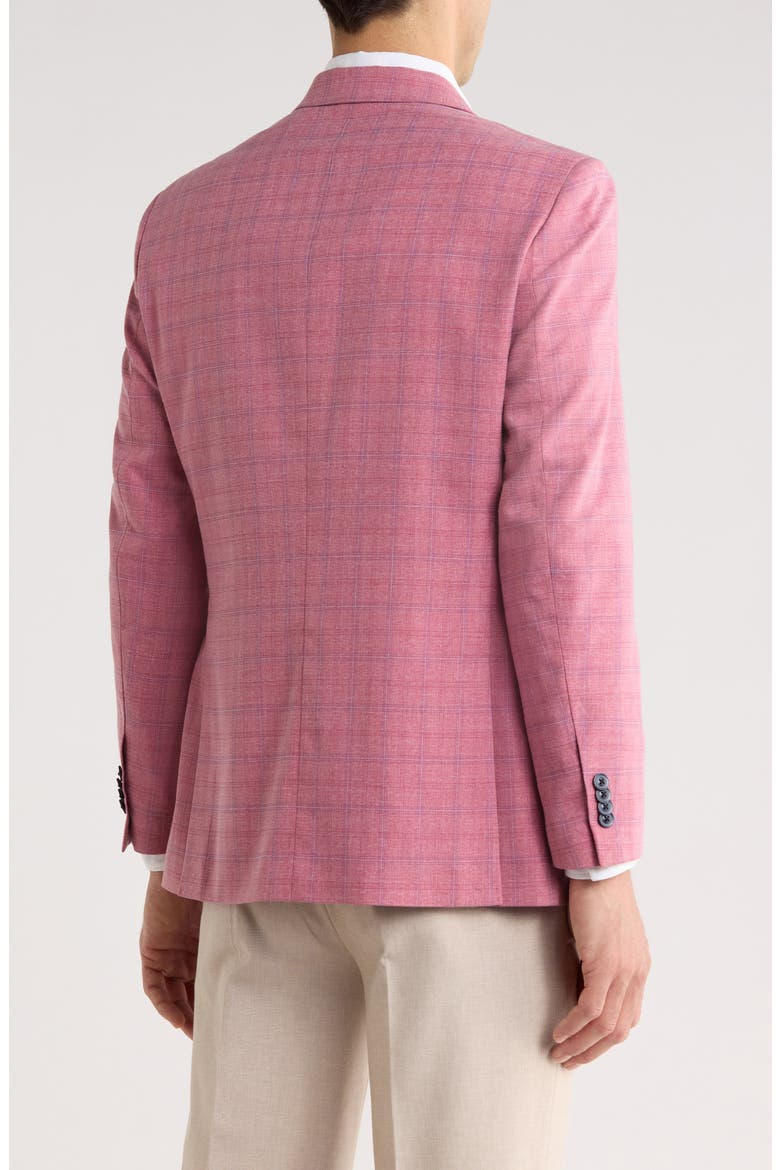 Pink Windowpane Plaid Stretch Sport Coat, Alternate, color, PINK