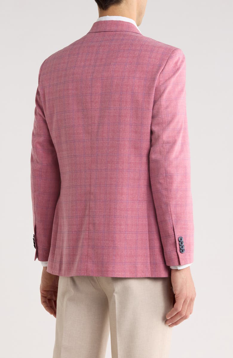 Nautica Pink Windowpane Plaid Stretch Sport Coat, Alternate, color, Pink