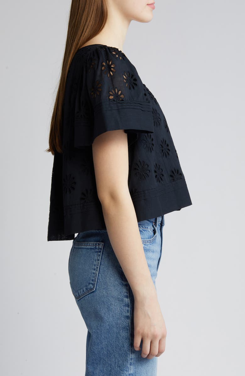 Rails Bambina Cotton Eyelet Trapeze Top, Alternate, color, 