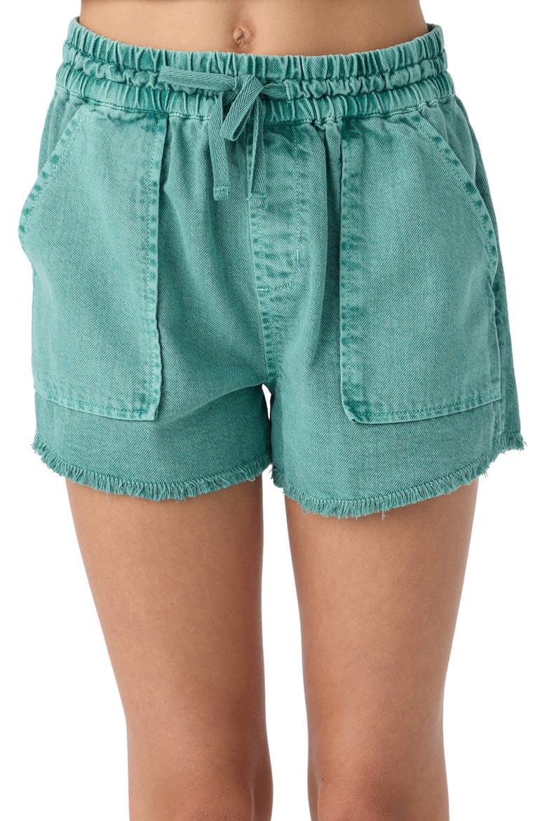 Kids' Kylas Cotton Twill Drawstring Shorts, Alternate, color, OIL BLUE