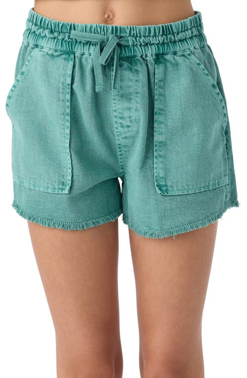 O'neill Kids' Kylas Cotton Twill Drawstring Shorts In Oil Blue