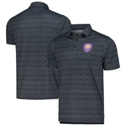 Men's Antigua Black Orlando City SC Figment Polo