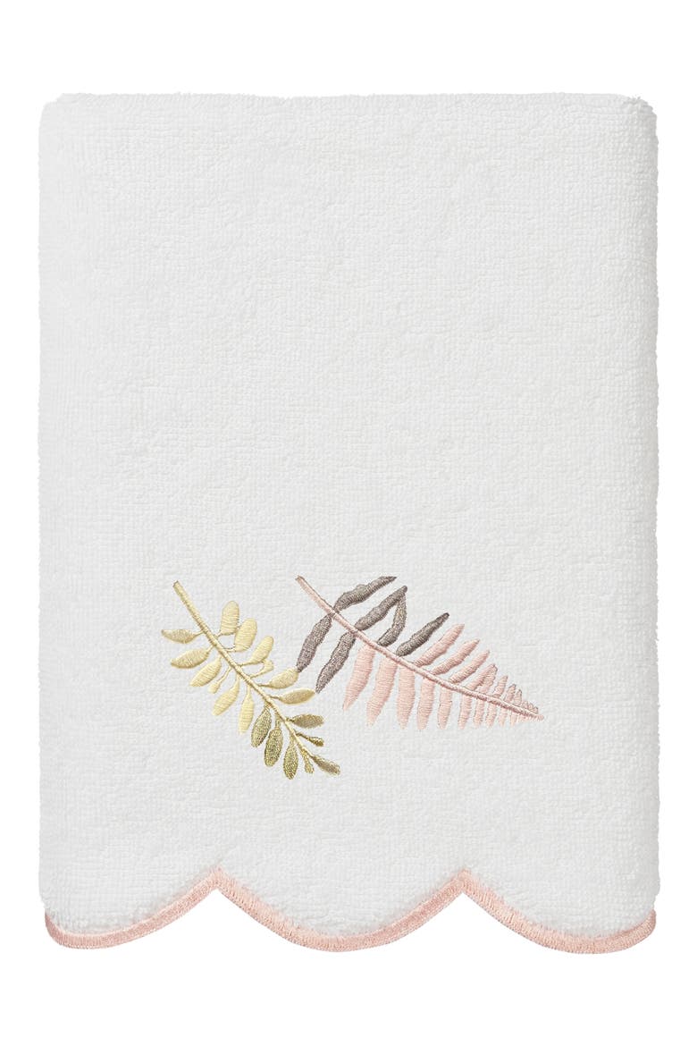 Fern Toss Scallop 3-Piece Towel Set, Alternate, color, WHITE/ PINK