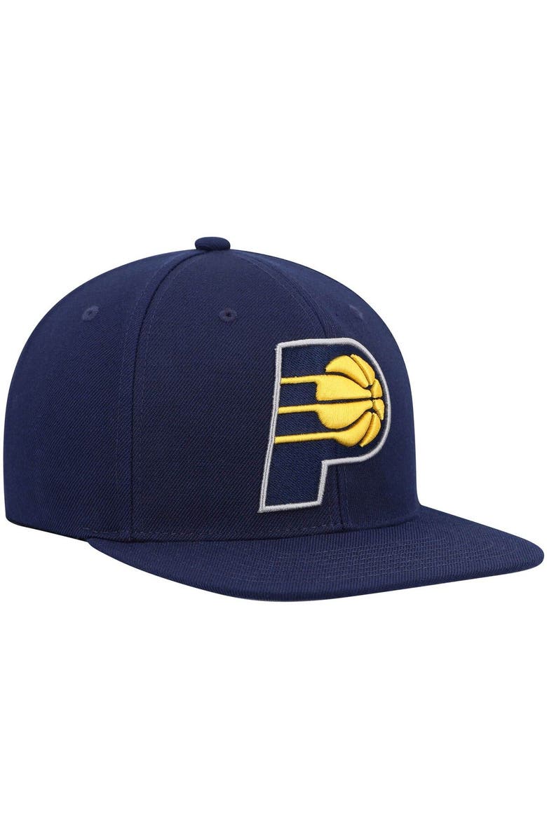Mitchell & Ness Men's Mitchell & Ness Navy Indiana Pacers Ground 2.0 Snapback Hat, Alternate, color, 