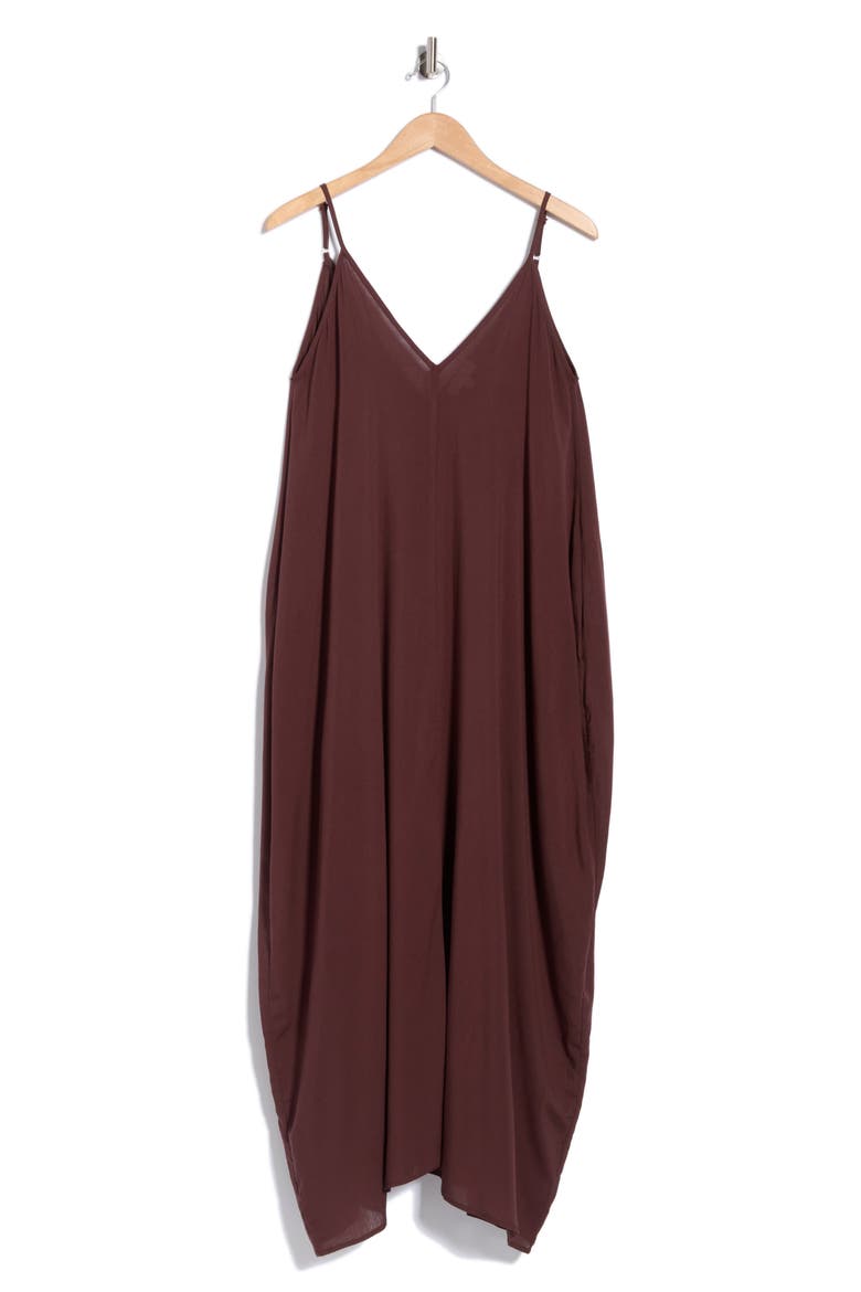 Maxi Cover-Up Dress, Alternate, color, CHOCOLATE
