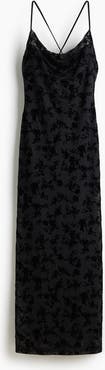 H&M Flock-print Strappy Dress