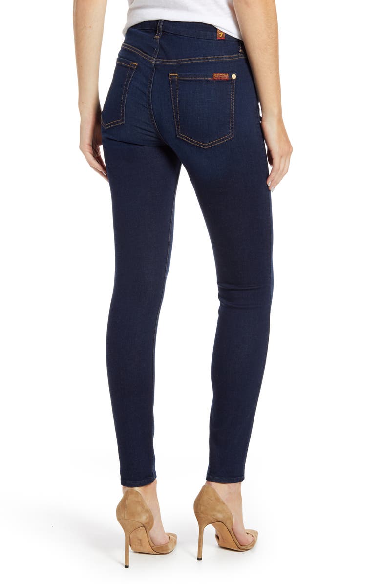 7 For All Mankind Slim Illusion High Waist Ankle Skinny Jeans, Alternate, color, 