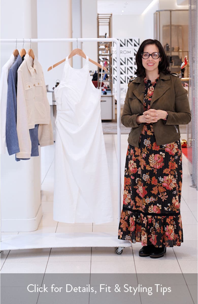 Sylvie Halter Neck Linen Blend Dress, sales video thumbnail