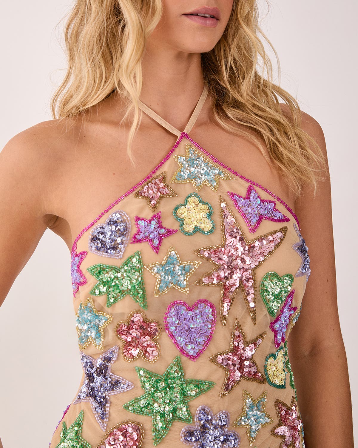 nasty gal halter neck dress Embellished Mini (Women) 2019Fall