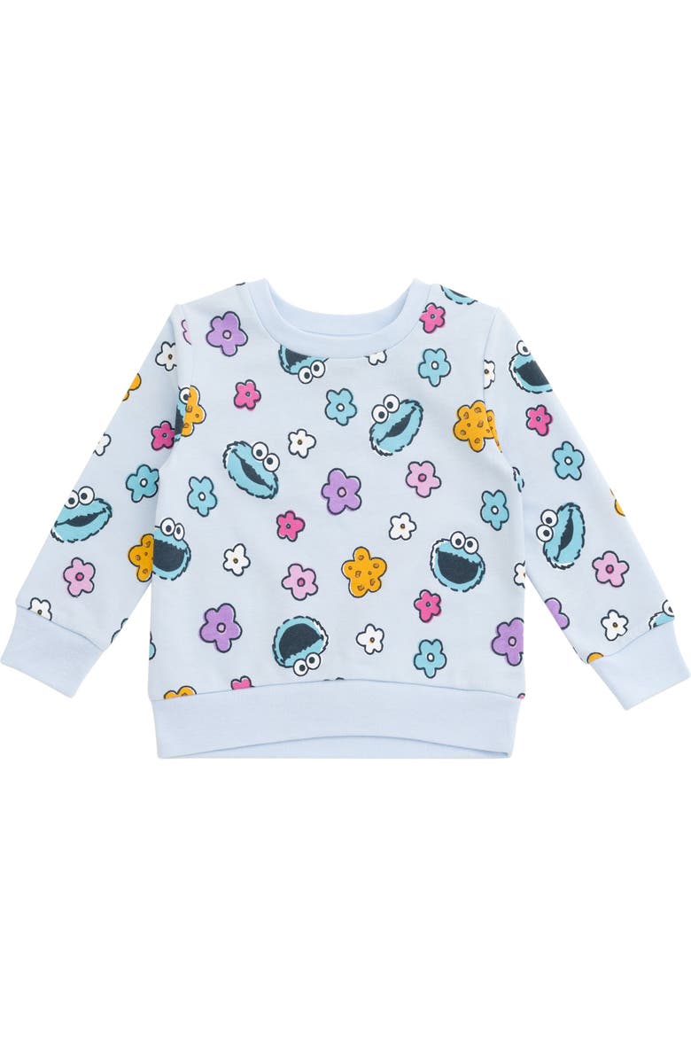 Pullover Sweatshirt, Main, color, Cookie Monster Blue