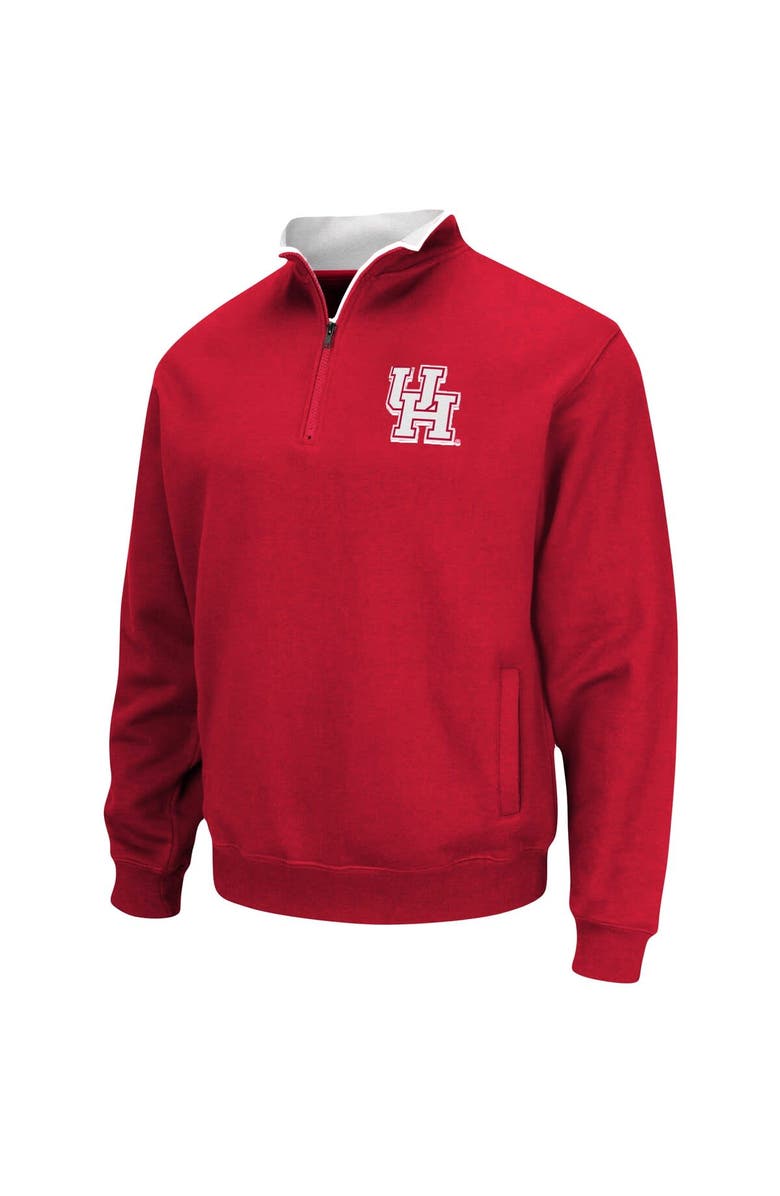 COLOSSEUM Men's Colosseum Red Houston Cougars Tortugas Logo Quarter-Zip Pullover Jacket, Alternate, color, Red