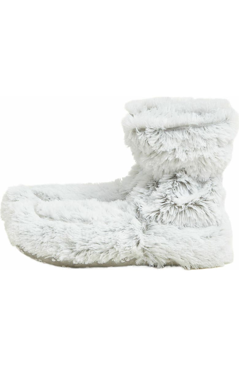 Warmies Marshmallow Plush Booties, Main, color, Marshmallow Gray