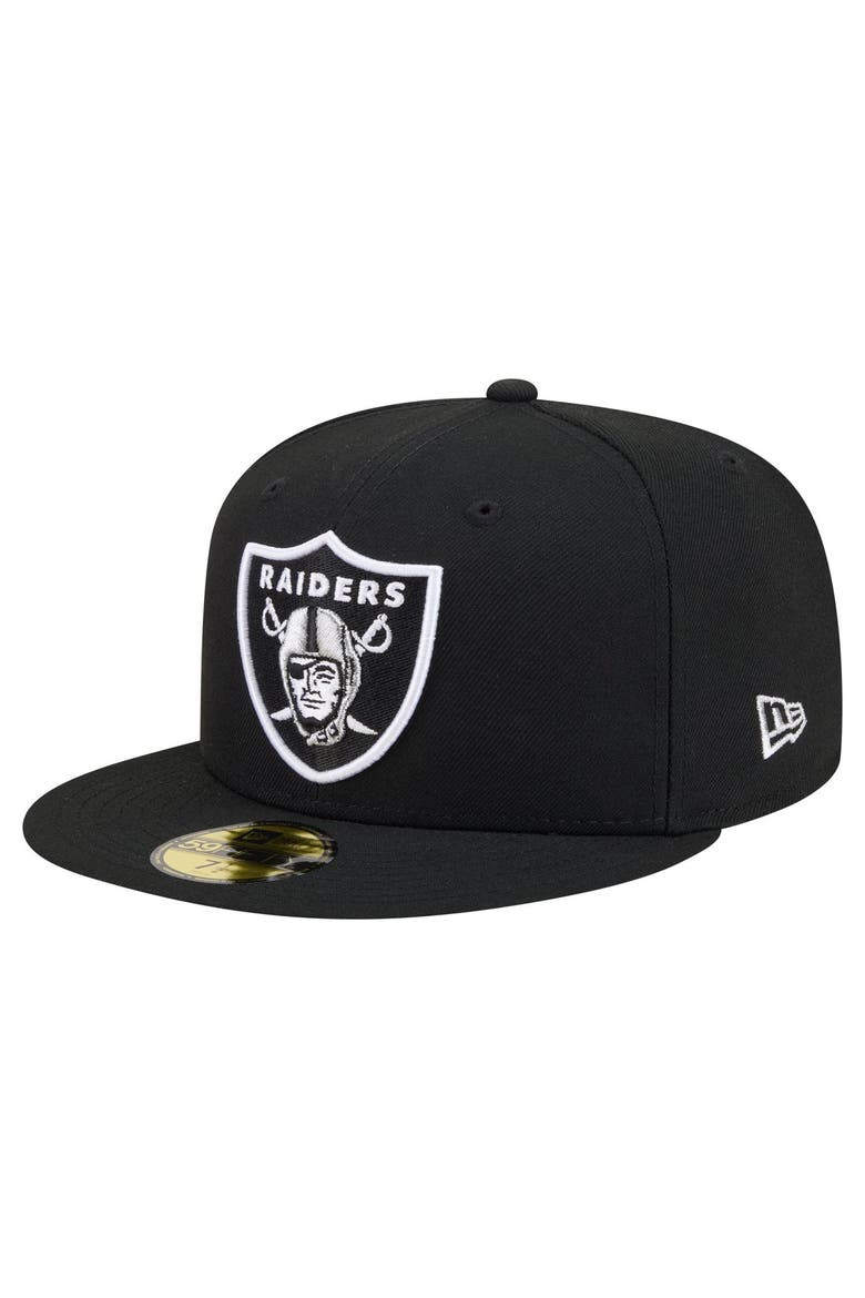 Men's New Era Black Las Vegas Raiders 59FIFTY Fitted Hat, Main, color, Black