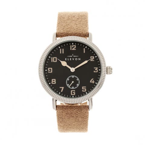 Northrop Wool-Overlaid Leather-Band Watch