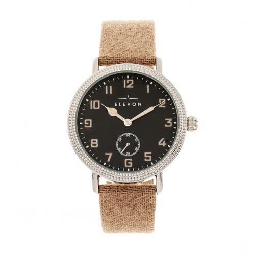 Elevon Northrop Wool-Overlaid Leather-Band Watch in Tan/black 